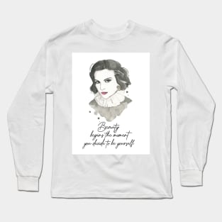 Beauty Begins The Moment You Decide To Be Yourself, Coco Quote Long Sleeve T-Shirt